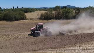 Case 580 steiger pulling 9 shank 875 disc ripper [upl. by Mezoff]