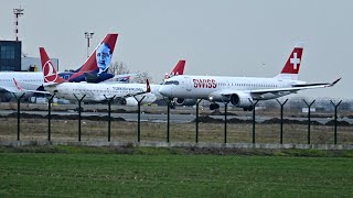 MORNING RUSH FLIGHT HIGHLIGHTS landing takeoff Airbus Boeing Embraer ATR closeup atc [upl. by Volin]