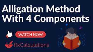 Alligation Method With 4 Components  StepbyStep Guide [upl. by Karame]