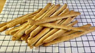 Crunchy yummy Italian grissini breadsticks  How to make Italian breadsticks [upl. by Radu]