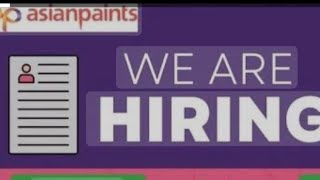 Asian Paints Limited jobs in Ankleshwar Apply Now [upl. by Kitti553]