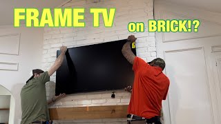 Samsung Frame TV Install on BRICK 2024 [upl. by Ode]