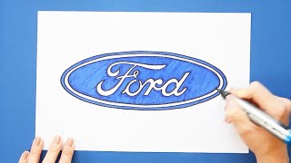 How to draw the Ford Logo [upl. by Riocard850]