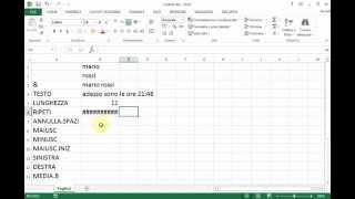 Analisi Dati con Excel 2013  11  Funzioni testo prima parte [upl. by Brantley]