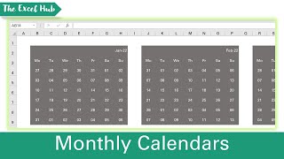 How To Create Multiple Calendars Quickly And Automatically In Excel Without ANY VBA CODING [upl. by Skutchan395]