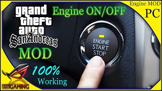 GTA San Andreas CAR Engine on off Mod PC  Engine amp Headlight onoff MOD  Download  installation [upl. by Koball]