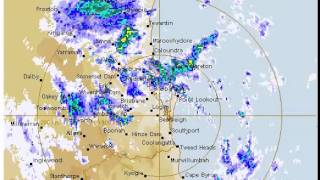 BOM Radar from Cyclone Marcia from Mackay to Brisbane [upl. by Genesa]