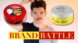 Got2B Glued Wax vs Gatsby Styling Wax  Brand Battle [upl. by Clive]