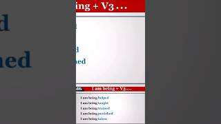 I am being  Verb 3  English grammar  english learnenglish englishspeaking easyenglishindia [upl. by Ahtiuqal]