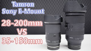 Tamron 28200mm A071 VS 35150mm A058 Sony EMount [upl. by Beauvais665]