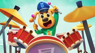 Aku Ingin Menjadi Drummer🥁  Animasi Lucu  Kepala Polisi Labrador  BabyBus Bahasa Indonesia [upl. by Rebliw523]