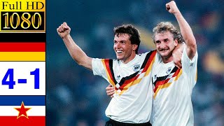 Germany 41 Yugoslavia World Cup 1990  Full highlight  1080p HD [upl. by Atinrev218]