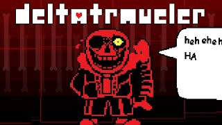 Underfell Sans Boss Fight GENOCIDE  Deltatraveler  DELTARUNEUNDERTALE FAN GAME [upl. by Edac]