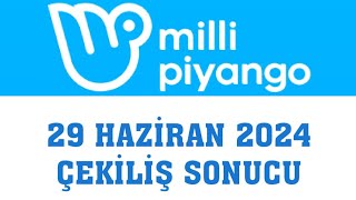 Milli Piyango Çekiliş Sonuçları 29 Haziran 2024 [upl. by Melan]