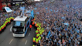 LA FIESTA DE RACING La Academia se consagró en la Copa Sudamericana y se festejó en el Obelisco [upl. by Nananne]