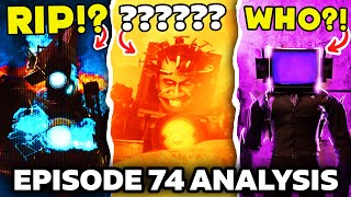 ASTRO MOTHERSHIP amp TITAN CAMERAMAN DEATH  SKIBIDI TOILET 74 ALL Easter Egg Analysis Theory [upl. by Haskel]