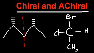 Identifying chiral or achiral and chiral centers  chiral achiral chrial center organic chemistry [upl. by Anoynek911]