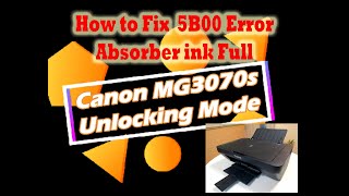 How to Fix ink Absorber Full on Canon MG3070s Hardware  Software Edition [upl. by Styles]