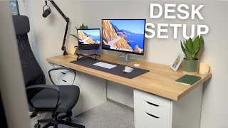 My Budget Desk Setup IKEA Work From Home Makeover 2024 [upl. by Garcia]