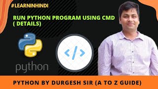 Python Tutorial in hindi 05  Run Python program using CMD  Program to add number in Python [upl. by Nnylarac511]