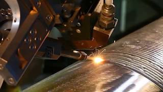 Laser Cladding of big tubes [upl. by Dolhenty]