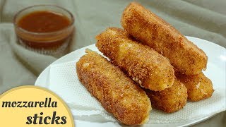 Mozzarella Sticks  Mozzarella Cheese Recipe [upl. by Ahtnammas]