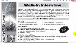 Opsonin Pharma job circular [upl. by Ntisuj]