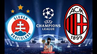 BRATISLAVA vs MILAN  DIRETTA LIVE  UEFA CHAMPIONS LEAGUE [upl. by Verdie]