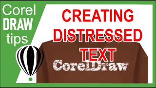 Creating Distressed Text in CorelDraw [upl. by Yrol980]