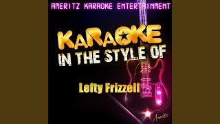 The Long Black Veil Karaoke Version [upl. by Fennell]