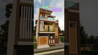 25 X 40 Modern 3d house elevation design with modern look and beautiful colour scheme homedesign [upl. by Lazarus]