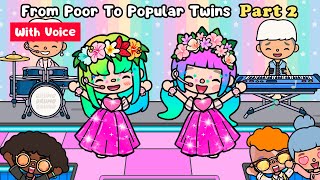 Part 2 Orphan Twins Become Popular Singers  With Voice  Toca Boca  Toca Life Story  Rainbow Toca [upl. by Othella338]