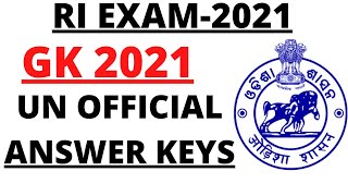 RI EXAM 2021 I GK QUESTION PAPER I I OFFICIAL ANSWER KEY IRI EXAM ANSWER KEY I RI EXAM GK ANSWER KEY [upl. by Ahsile627]