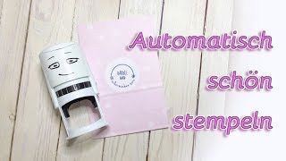 🎀 mein NIO Automatikstempel  Geschenkidee mit Selbstfärber Motivstempel für Scrapbooking 🎀 [upl. by Enneirda]