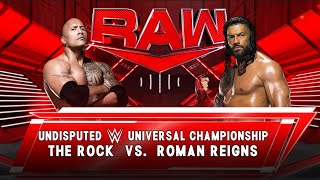 WWE RAW LIVE FULL MATCH  The Rock VS Roman Reigns after long time [upl. by Bertie]