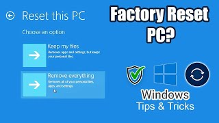 Factory Reset Windows 10 PC to Fix Errors  Step by Step [upl. by Rese]