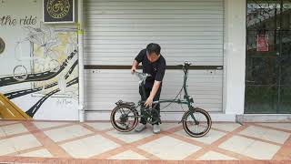 How to Fold a Leggero or Trifold Bike with Shimano Gear System Foldie Folding Bike [upl. by Adnohsad]