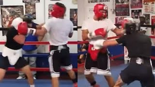 LEAK Teofimo Lopez TEARS UP Rolly Romero in SPARRING nearly KNOCKED OUT Rolando [upl. by Adorne]