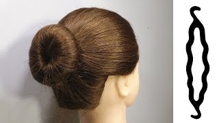 Most Easy Bun Without Bun Maker  Beautiful Party Hairstyle [upl. by Onirefes]