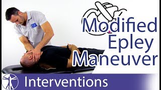 Modified Epley Maneuver  Posterior BPPV Treatment [upl. by Revlis]