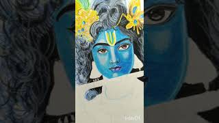 Krishna ji drawingkrishnabhajan shortsfeed art artpainting artsketch painting madhavarts [upl. by Domineca588]