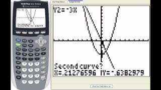 Lesson Finding the intersection of two graphs on a TI84 [upl. by Ace]