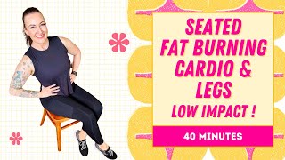 SEATED CARDIO WEIGHT LOSS WORKOUT 40 Minute Low Impact Chair Workout Tone Strengthen amp Burn Fat [upl. by Akehsay]