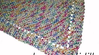 lillas tutorials scialle ai ferri facilissimo  Easy peasy knitted shawl [upl. by Zinn]