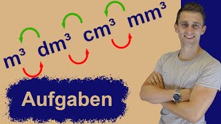 VolumenEinheiten umrechnen  Übungsaufgaben und Lösungen  m³ dm³ cm³ mm³ [upl. by Legim]