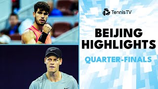 Alcaraz vs Khachanov Sinner vs Lehecka amp More  Beijing 2024 QuarterFinals Highlights [upl. by Kenway]