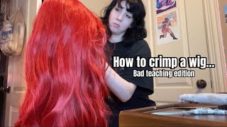 How to crimp a wig in less than two minutes… [upl. by Annoirb]