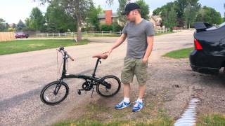 Gensis city cruiser folding bike review [upl. by Dolloff]