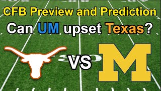 Texas vs Michigan Football Preview and PredictionCan Texas win at the Big House cfb [upl. by Hodess213]