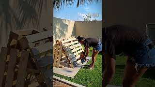 COMO FAZER UM SOFÁ DE COM PALETES  HOW TO MAKE A SOFA OUT OF PALLETS  diy façavocêmesmo [upl. by Dobbins]